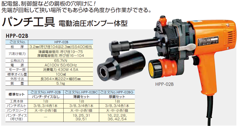 製品一覧 油圧工具 穴あけ工具 - 株式会社ダイア